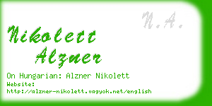nikolett alzner business card